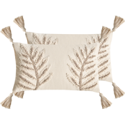 POMETIA - Sierkussen set van 2 - Beige - Katoen