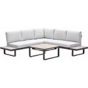 Garden Impressions Diego loungeset 4-delig - donker grijs - valley san...