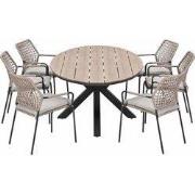 Garden Impressions Natas tuinset sand 7-delig - Tulli tuintafel ovaal ...