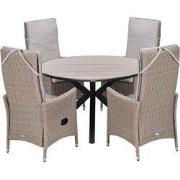 Garden Impressions Collin tuinset 5-delig - Tulli tuintafel Ø122x75 cm...