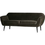 WOOOD Rocco 2-Zits Bank - Velvet - Warm Groen - 75x187x82