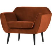 WOOOD Rocco Fauteuil - Velvet - Roest - 75x92x81