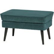 WOOOD Rocco Hocker - Velvet - Teal - 47x77x51