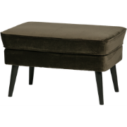 WOOOD Rocco Hocker - Velvet - Warm Groen - 47x77x51