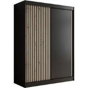 Meubella - Kledingkast Lisbon - Zwart - 150 cm