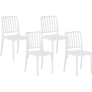 SERSALE  - Tuinstoel set van 4 - Wit - Synthetisch materiaal
