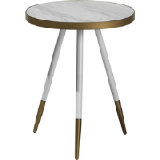 RAMONA - Bijzettafel - Wit - MDF