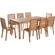 OMBRIANO  - Tuinset voor 8 - Lichtbruin - Acaciahout