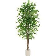 Kunstplant ficus 210 cm met natuurlijke houten stam in pot ML design
