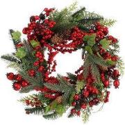 Mica Decorations Norah Kerstkrans met Dennenappels - H11 x Ø40 cm - Ro...