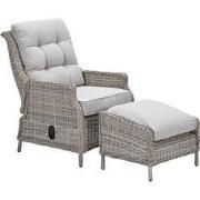 Garden Impressions Santa Rosa loungestoel incl. voetenbank vintage wil...