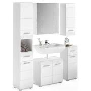 Linus badkamercombinatie 5-delig wit / wit hoogglans