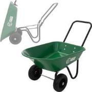 Kruiwagen 78L, tuinkruiwagen met kiepfunctie, bouwkruiwagen met stalen...