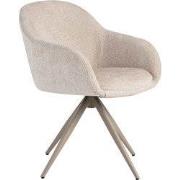 LABEL51 Eetkamerstoel Fiby - Naturel - 60x80x62 cm - Set van 2