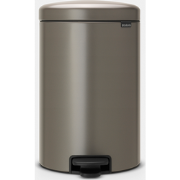 NewIcon Pedaalemmer, 20 liter, kunststof binnenemmer - Platinum