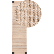 AMRAVATI - Vloerkleed - Beige/Zwart - 80 x 300 cm - Jute