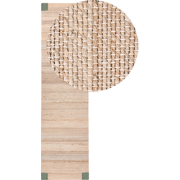 AMRAVATI - Vloerkleed - Beige/Groen - 80 x 300 cm - Jute