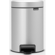 NewIcon Pedaalemmer, 3 liter, kunststof binnenemmer - Metallic Grey