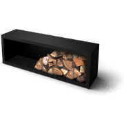 Beltza zwarte Houtopslag met achterwand Lengte: 1500 Breedte: 385 Hoog...