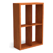 Egura cortenstaal houtopslag onderverdeling 4 vakken 1000x385x1500 mm