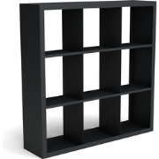 Beltza zwarte houtopslag onderverdeling 9 vakken 1500x385x1500 mm