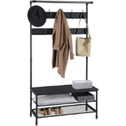 MAZAZU XL Staande Kapstok – Extra Breed – 23 Haken – Zwart – 100 × 41,...