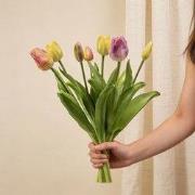 URBANJNGL - Tulpenboeket - Zachte Lente - ‘Real Touch’ Kunsttulpen - 7...