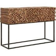 MUST Living Sideboard Sticks, 3 drawers,80x125x40 cm recycled teakwood