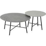 DTP Home Coffee table Delta Air, set of 2,38xØ50 cm (color: Frost) / 3...