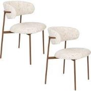 Housecraft Living Claes Eetkamerstoelen Gemêleerd Off-White - Set van ...