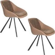 Dutchbone Wakefield Eetkamerstoelen  Beige - Set van 2