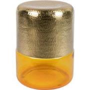 Dutchbone Cave Bijzettafel Rond 35 cm Amber Geel/ Goud