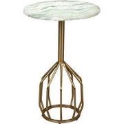 Dutchbone Salerno Bijzettafel Rond 25 cm Marmer Goud