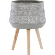 MALAKI - Plantenbak - Lichtgrijs - 44 cm - Magnesiumoxide