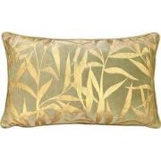 KATJA - sierkussen 30x50 cm - bladmotief - Sponge - groen