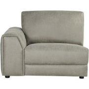 LABEL51 Bank Tivoli - Taupe - Micro Suede - 1,5-Zits Arm Links Voorsta...