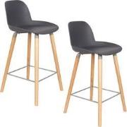 Zuiver Albert Kuip Barkrukken 65 cm Donkergrijs - Set van 2