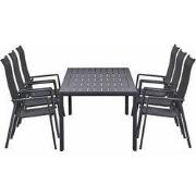 Garden Impressions Siena tuinset 7-delig - Kasper tuintafel 220x93 cm