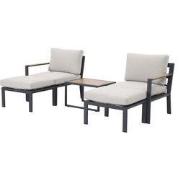 Garden Impressions Cinto loungeset - carbon black - light teak look