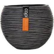 Vaas bol I Rib 10x9 zwart