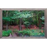 lijst hout bos hertjes 140x90cm Tuindoek