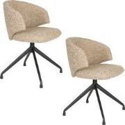 Housecraft Living Balado Eetkamerstoelen Bruin - Set van 2