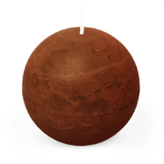 Rustiek Kaars Bol 80mm-bordeaux