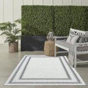 Belize Indoor & Outdoor Crème / Grijs vloerkleed - Kader - 140 X 200 C...