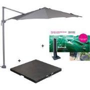 Garden Impressions Hawaii zweefparasol S Ø300 - donker grijs/licht gri...