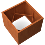 Artesa Rechthoekige plantenbak cortenstaal L100 x B100 x H80 cm zonder...