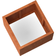 Artesa Rechthoekige plantenbak cortenstaal L80 x B80 x H60 cm