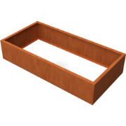 Artesa Rechthoekige plantenbak cortenstaal L200 x B100 x H40 cm