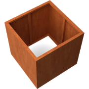 Quadra vierkante plantenbak cortenstaal L100 x B100 x H100 cm