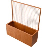 Verta Rechthoekige plantenbak cortenstaal met klimnet L150 x B50 x H16...